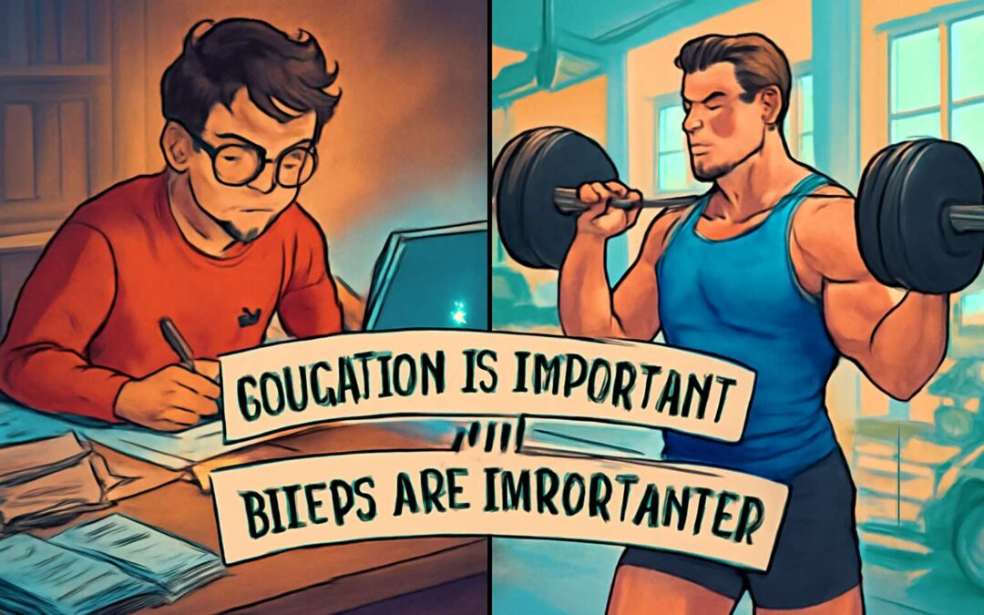 When gym meets classroom: education is important but biceps are importanter